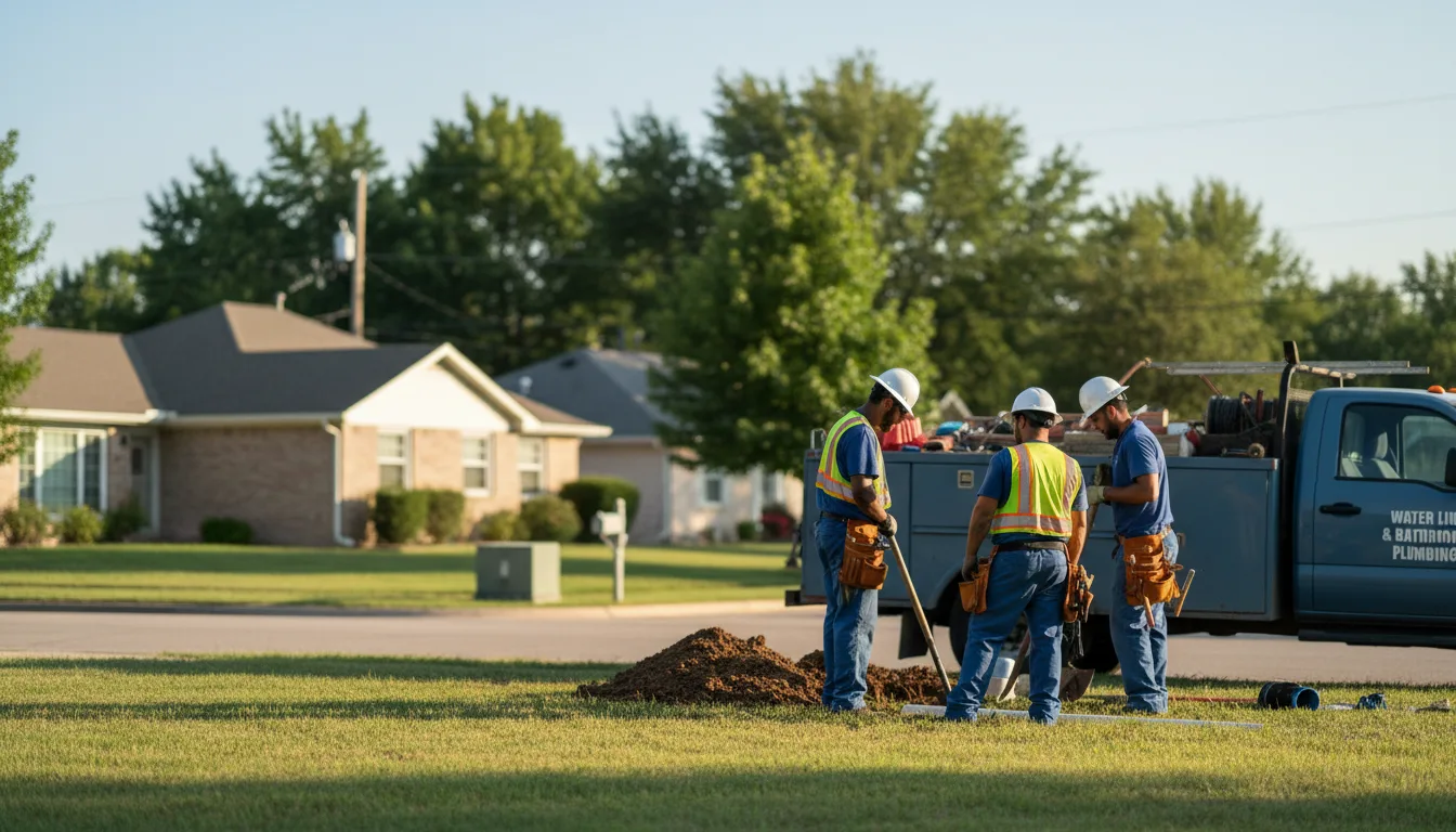 Residential water line and bathroom plumbing service in Bison, SD